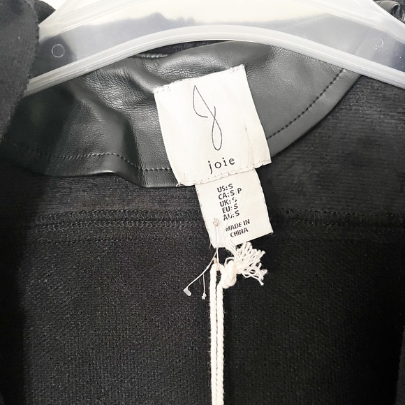 NWT Joie Mixed Media Vegan Leather Jacket - Picture 6 of 8